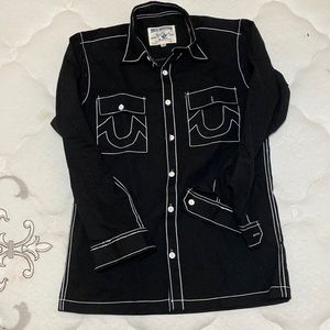 New True religion shirt in white colour Small Size. Its jacket type.Thick fibre